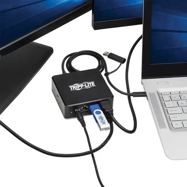 Alt view image 8 of 20 - Tripp Lite USB C Dock Dual Display HDMI USB 3.2  Hub U442DOCK20B