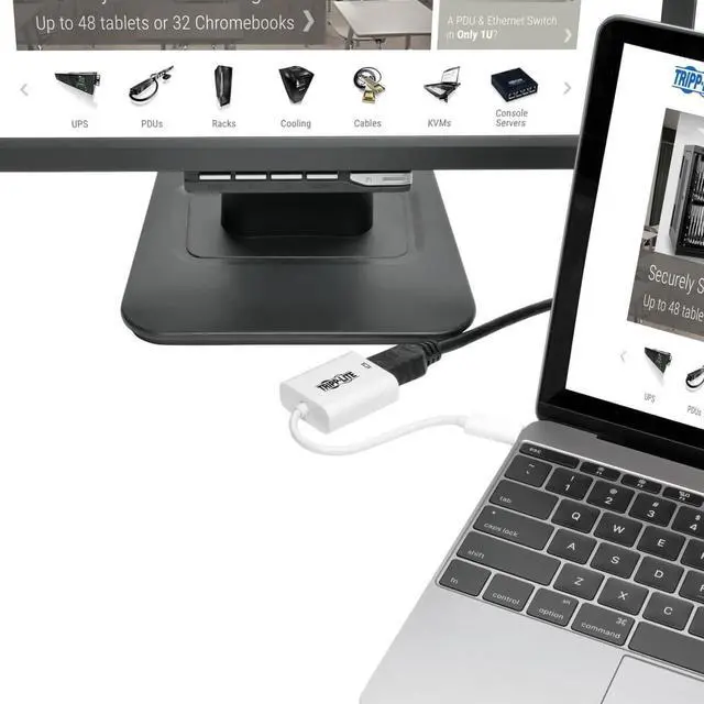Alt view image 3 of 10 - Tripp Lite U444-06N-DP8W DisplayPort/USB-C A/V Adapter U44406NDP8W