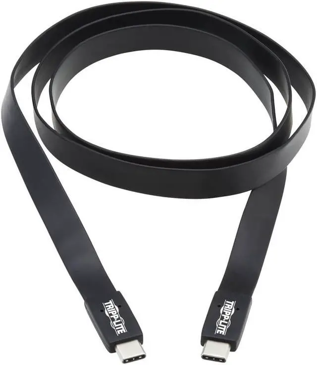 Alt view image 2 of 18 - Tripp Lite 16in Flat M/M USB-C Cable Black U42016NG25AFL