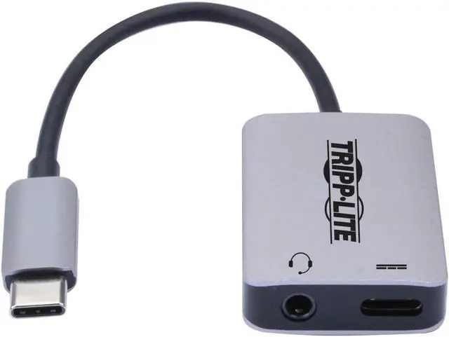 Alt view image 2 of 4 - Tripp Lite U437-001-C Mini-Phone/Usb-C Audio Adapter