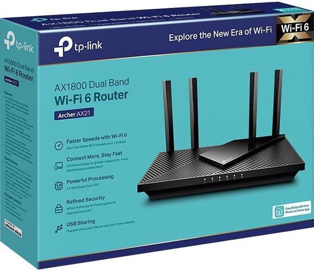 Alt view image 5 of 20 - TP-Link WiFi 6 Router AX1800 Smart WiFi Router (Archer AX21) - Dual Band Gigabit Router, Works with Alexa
