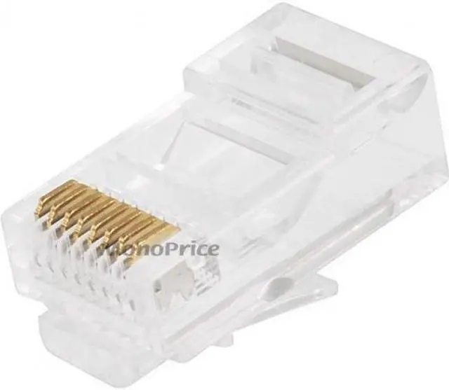 Alt view image 4 of 13 - Monoprice Rj-45 Modular Plugs Rj45 - 100 Pack For Solid