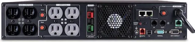 Alt view image 16 of 20 - CyberPower PR1500RTXL2UCN - UPS - 2U - line-interactive - 100/110/120/125 VAC - 1500Watt - 1500VA - USB, Serial, SNMP, Relay, Cloud, EPO - 8 NEMA 5-15R - Black