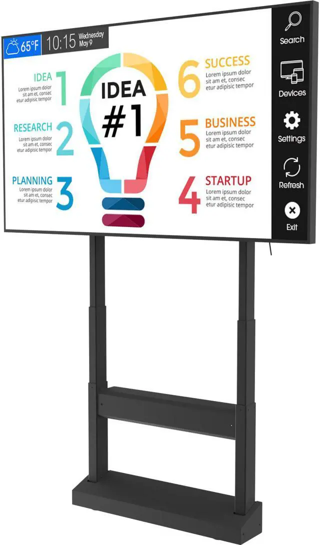 Alt view image 2 of 4 - Peerless-AV SmartMount Motorized Height Adjustable Stand/Wall Mount