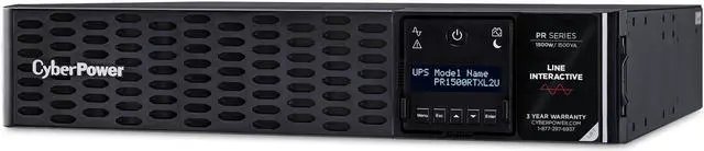 Alt view image 14 of 20 - CyberPower PR1500RTXL2UCN - UPS - 2U - line-interactive - 100/110/120/125 VAC - 1500Watt - 1500VA - USB, Serial, SNMP, Relay, Cloud, EPO - 8 NEMA 5-15R - Black