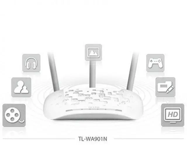Alt view image 4 of 17 - TP-Link Wireless Access Point TL-WA901N | 2.4Ghz N450 Desktop WiFi Bridge | Supports AP/Multi-SSID/Client/RE Mode | 3 Fixed Antennas | Passive PoE w/ Free PoE Injector