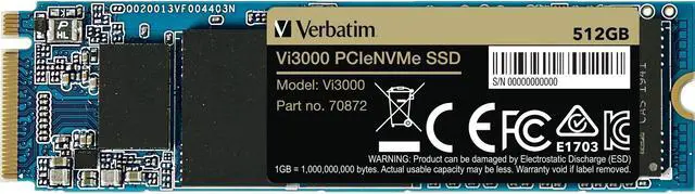 Alt view image 2 of 14 - VERBATIM 512GB VI3000 SSD