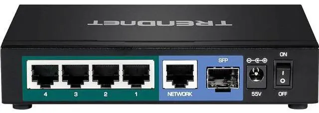Alt view image 7 of 20 - TRENDnet 6-port Gigabit Poe+ Switch, TPE-TG611, 4 X Gigabit Poe+ Ports, 1 X Gigabit Port, 1 X SFP Slot, Supports 100/1000Base-FX Fiber SFP Modules, Ethernet Desktop Network Switch