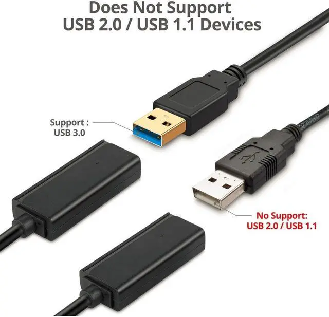 Alt view image 2 of 20 - SIIG USB 3.0 AOC Male to Female Active Cable 50M CBUS0V11S1