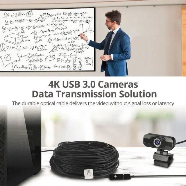 Alt view image 5 of 20 - SIIG USB 3.0 AOC Male to Female Active Cable 50M CBUS0V11S1