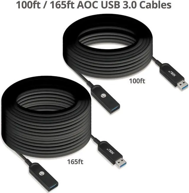 Alt view image 7 of 20 - SIIG USB 3.0 AOC Male to Female Active Cable 50M CBUS0V11S1