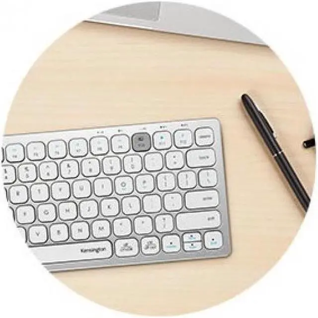 Alt view image 7 of 20 - Kensington K75504US Silver 2.4 GHz + Bluetooth Compact Keyboard