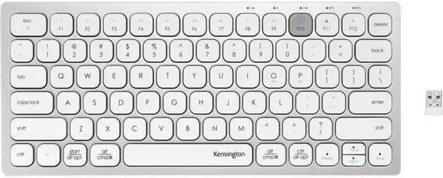 Alt view image 2 of 20 - Kensington K75504US Silver 2.4 GHz + Bluetooth Compact Keyboard