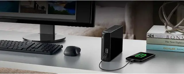 Alt view image 5 of 12 - Seagate Backup Plus Hub 14TB USB 3.0 Desktop External Hard Drive STEL14000400 Black