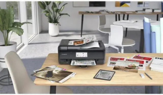 Alt view image 10 of 20 - Canon Pixma TR8620 Wireless All-In-One Inkjet Printer with Fax Black