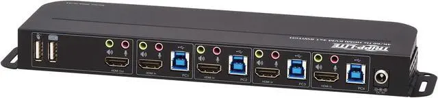Alt view image 4 of 20 - TRIPP LITE B005-HUA4 4-Port HDMI/USB KVM Switch - 4K 60 Hz, HDR, HDCP 2.2, IR, USB Sharing