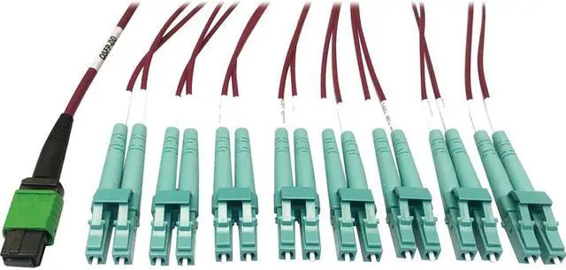 Alt view image 2 of 8 - Tripp Lite 3m 400G Multimode 50/125 OM4 Fiber Optic Cable, Magenta N846D03M16EMG