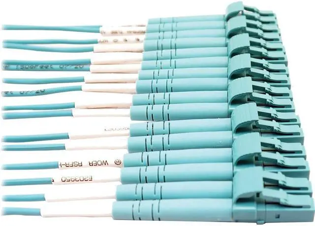 Alt view image 4 of 10 - Tripp Lite 3m 400G Multimode 50/125 OM4 Fiber Optic Cable, Aqua N846D05M24CAQ