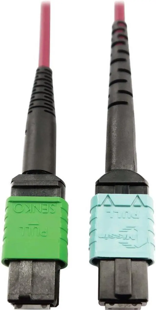 Alt view image 4 of 11 - Tripp Lite 1m 400G Multimode 50/125 OM4 Fiber Optic Cable Magenta N846D01M16CMG