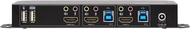 Alt view image 4 of 19 - TRIPP LITE B005-HUA2-K 2-Port HDMI/USB KVM Switch - 4K 60 Hz, HDR, HDCP 2.2, IR, USB Sharing, USB 3.0 Cables