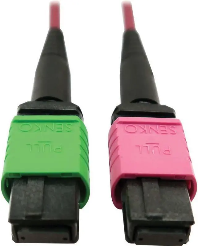 Alt view image 3 of 10 - Tripp Lite 3m 400G Multimode 50/125 OM4 Fiber Optic Cable, Magenta N846D03M16BMG