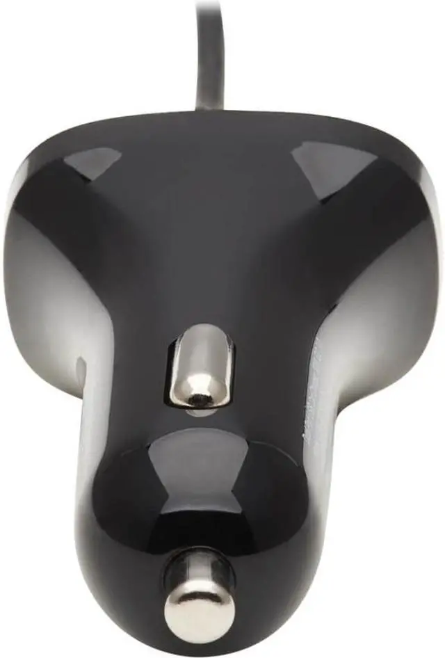 Alt view image 6 of 20 - Tripp Lite U280-C02-30W-C6 Black Dual-Port USB Car Charger with 30W Charging - USB-C (18W) QC 3.0, USB-A (12W), Coiled 6 ft.
