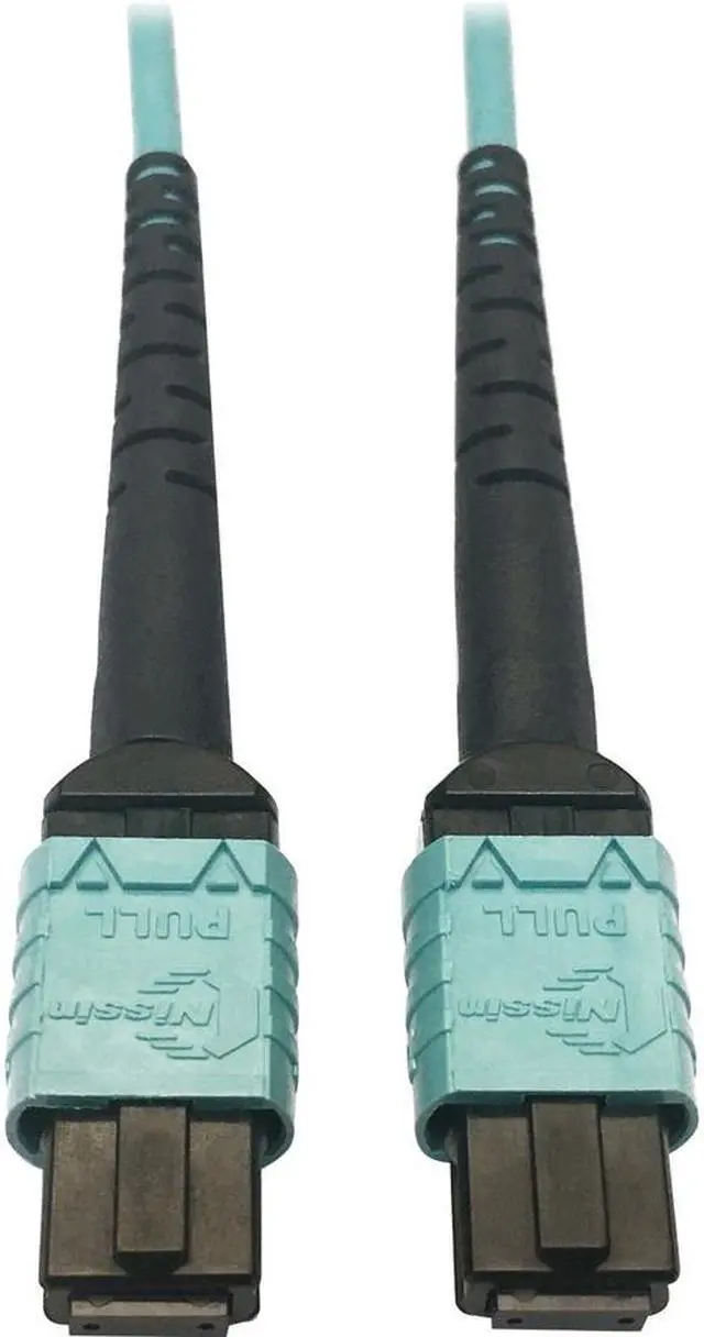 Alt view image 2 of 6 - Tripp Lite 3m 400G Multimode 50/125 OM4 Fiber Optic Cable Aqua N846D03M24AAQ