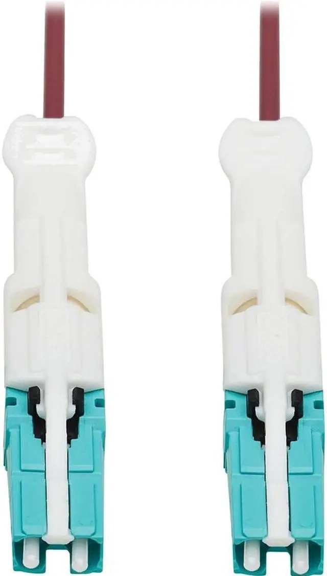 Alt view image 4 of 11 - Tripp Lite 10m 400Gb Duplex Multimode 50/125 OM4 Fiber Optic Cable, Magenta