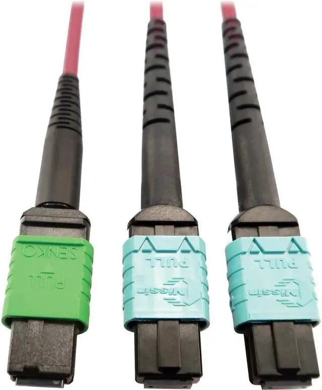 Alt view image 2 of 9 - Tripp Lite 5m 400G Multimode 50/125 OM4 Fiber Optic Cable, Magenta N846D05M16DMG