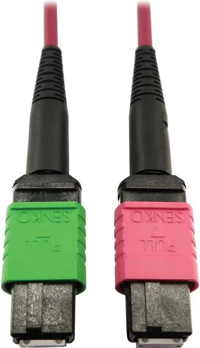 Alt view image 5 of 10 - Tripp Lite 3m 400G Multimode 50/125 OM4 Fiber Optic Cable, Magenta N846D03M16BMG