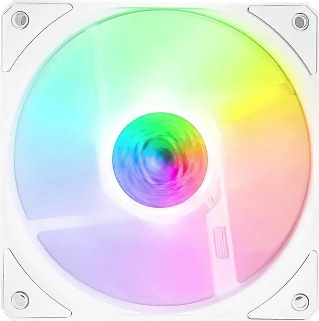 Alt view image 11 of 17 - Cooler Master SickleFlow 120 V2 Addressable RGB Fan (White Edition, 3 in 1 with ARGB LED Controller) - 120mm Square Frame Fan, Air Balance Curve Blade Design, PWM Control for PC Case & Liquid Radiator