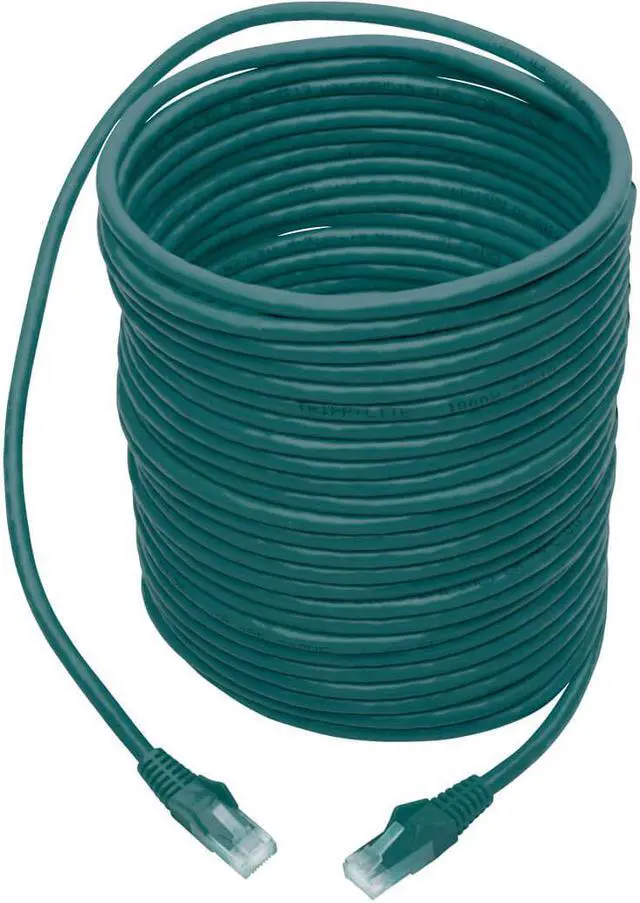Alt view image 8 of 12 - CAT6 GIGABIT SNAGLESS MOLDED PATCH CABLE (RJ45 M/M) - GREEN, 35-FT.