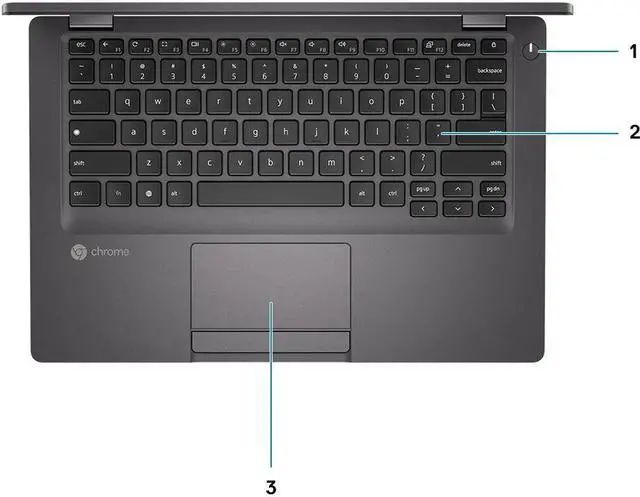 Alt view image 8 of 8 - Dell Latitude 5000 5400 14" Chromebook - HD - 1366 x 768 - Intel Core i3 (8th Gen) i3-8145U Dual-core (2 Core) 2.10 GHz - 4 GB RAM - 128 GB SSD - Carbon Fiber - Chrome OS - Intel UHD Graphics 620