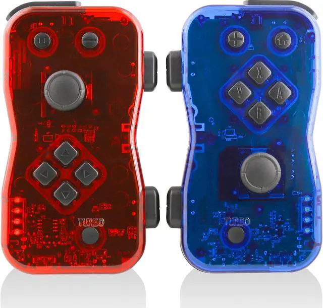 Alt view image 8 of 17 - Nyko Dualies ??? Pair of Motion Controllers with Included USB Type-C Charging Cable, Joy-Con Alternative for Nintendo Switch Red/Blue