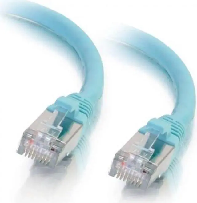 Alt view image 4 of 4 - 7ft Cat6a Snagless Shielded (STP) Network Patch Cable - Aqua
