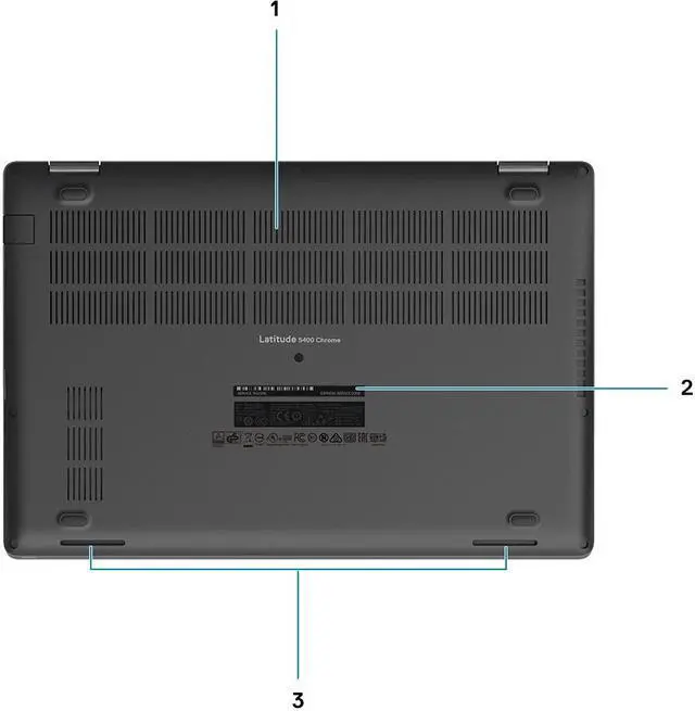 Alt view image 5 of 8 - Dell Latitude 5000 5400 14" Chromebook - HD - 1366 x 768 - Intel Core i3 (8th Gen) i3-8145U Dual-core (2 Core) 2.10 GHz - 4 GB RAM - 128 GB SSD - Carbon Fiber - Chrome OS - Intel UHD Graphics 620