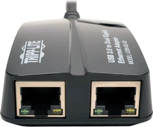 Alt view image 7 of 17 - Tripp Lite U336-002-GB USB 3.0 to Dual Port Gigabit Ethernet Adapter 10/100/1000 Mbps