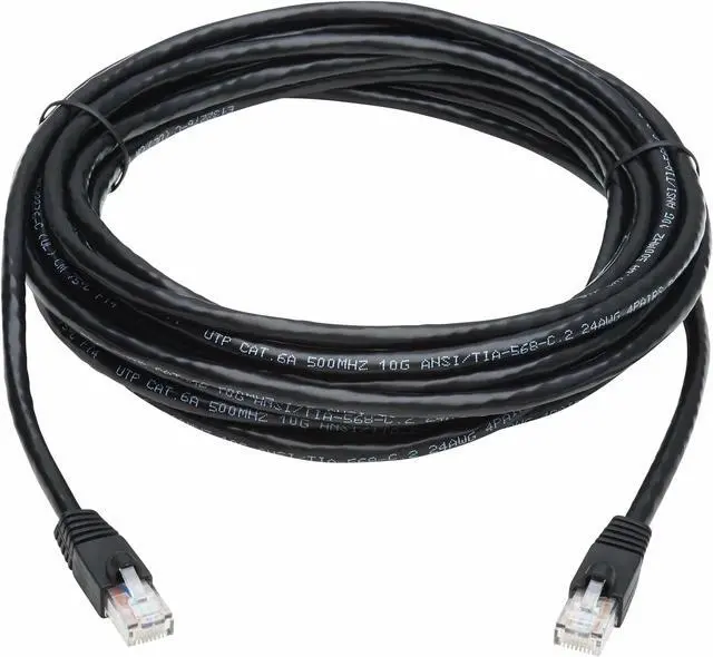 Alt view image 7 of 20 - TRIPP LITE N261-020-BK 20 ft. Cat 6A Black Augmented Cat6 (Cat6a) Snagless 10G Certified Patch Cable, (RJ45 M/M) - Black