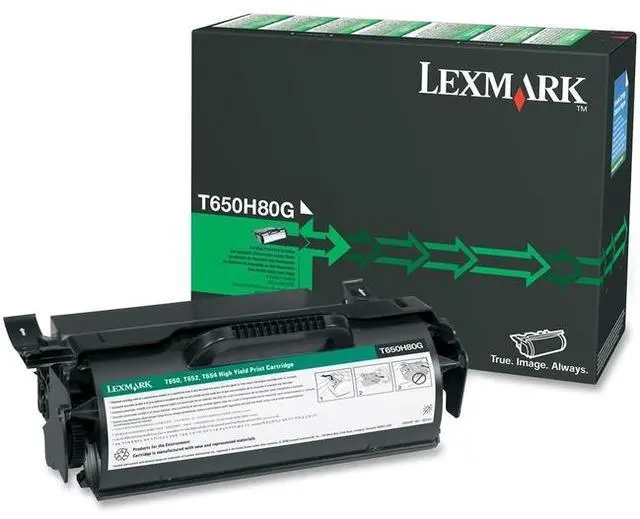 Alt view image 8 of 12 - Lexmark T650H80G High Yield Toner Cartridge - Black