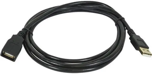 Alt view image 9 of 18 - Monoprice USB 2.0 Extension Cable - 6 Feet - Black | Type-A Male to USB Type-A Female, 28/24AWG, Gold Plated Connectors