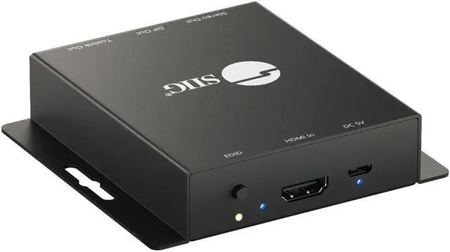Alt view image 3 of 15 - SIIG HDMI 2.0 to DisplayPort 1.2 Converter with Audio Extractor CEH26A11S1