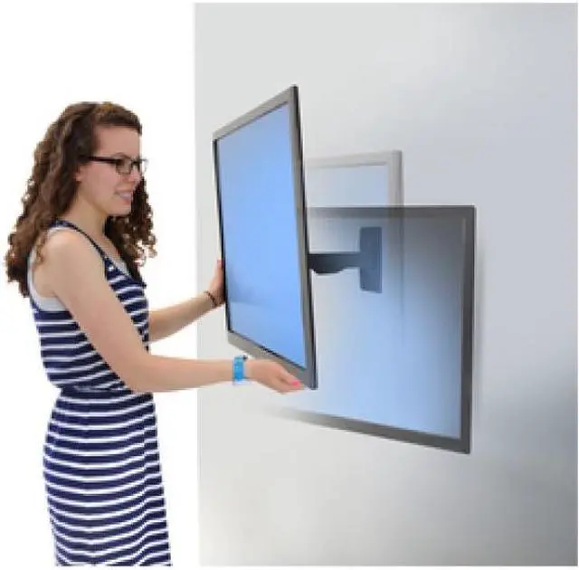 Alt view image 12 of 20 - Ergotron - 61-113-085 - Ergotron Wall Mount for Flat Panel Display - Black - 27 to 42 Screen Support