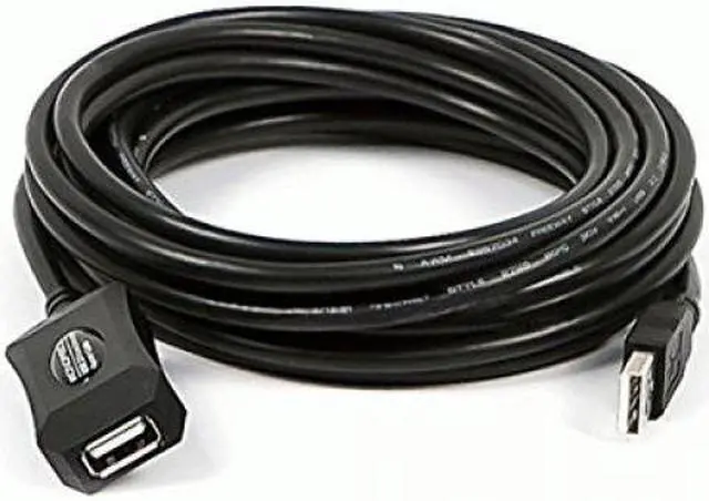 Alt view image 5 of 12 - Monoprice USB 2.0 Extension Cable - 16 Feet - Black | USB Type-A Male to Type-A Female, Active, 20/28AWG, Repeater, Kinect & PS3 Move Compatible