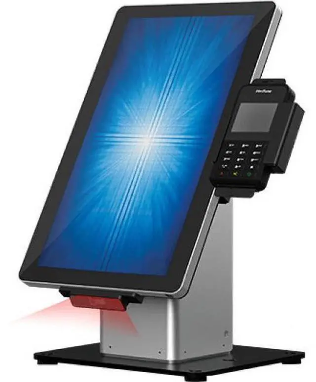 Alt view image 6 of 12 - Elo Slim Desk Mount For Touchscreen Monitor Cradle Bar Code Reader Fingerprint Reader Webcam - Black Silver