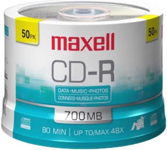 Alt view image 4 of 11 - Maxell MaxData CD-R Music 80min Recordable Discs (50 Disc Spindle)