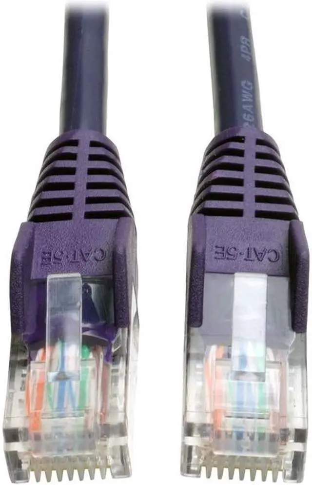 Alt view image 2 of 8 - TRIPP LITE N001-005-PU 5 ft. Cat 5/5E Purple Cat5e 350MHz Snagless Molded Patch Cable (RJ45 M/M) - Purple