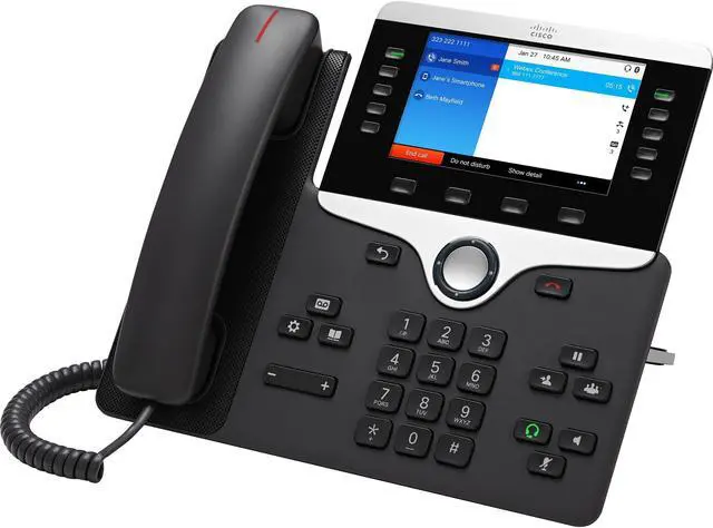 Alt view image 5 of 12 - Cisco CP-8851-3PCC-K9= 8851 IP Phone - Corded/Cordless - Corded - Bluetooth - Desktop, Wall Mountable - Charcoal
