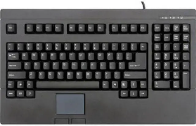 Alt view image 5 of 6 - Solidtek KB-730BU USB Full Size POS Keyboard with Touchpad Mouse - Black
