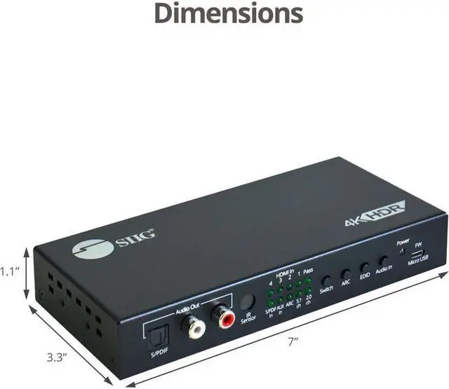 Alt view image 4 of 20 - Siig 4X1 Hdmi Seamless Quad-Split Multi-Viewer Switcher