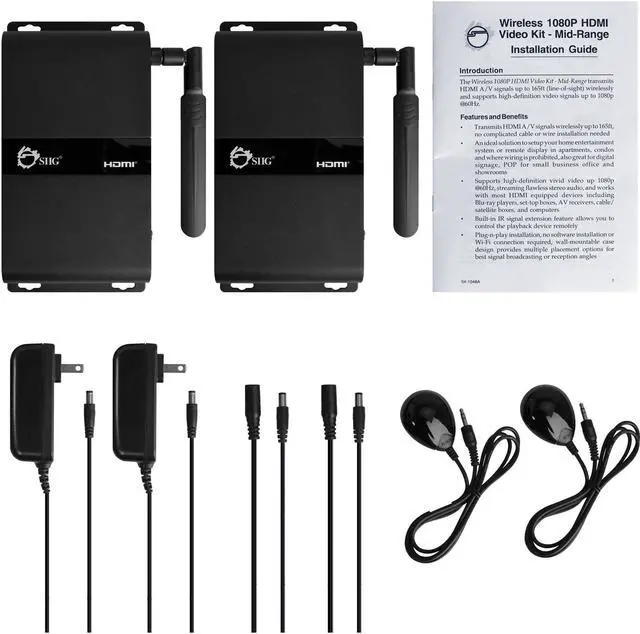 Alt view image 16 of 20 - SIIG Accessory CE-H22G12-S1 WL Extends 165ft Mid-Range 1080P HDMI Video Kit